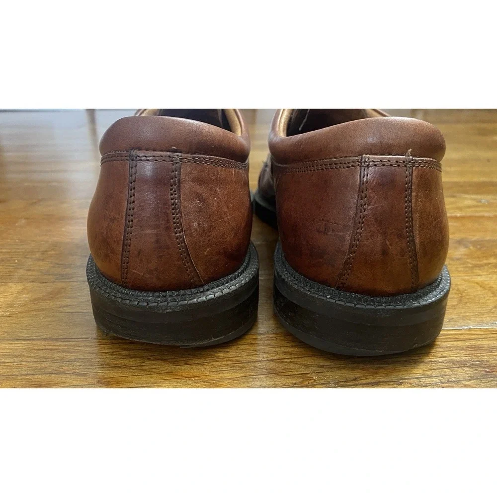 Johnston & Murphy Men's PASSPORT Cap-Toe Oxfords Brown Leather Lace-Ups Sz 11